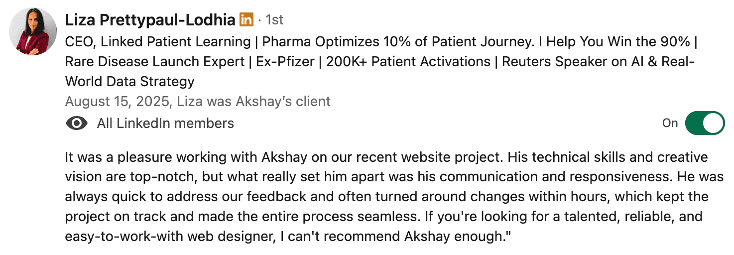 Client testimonial 2