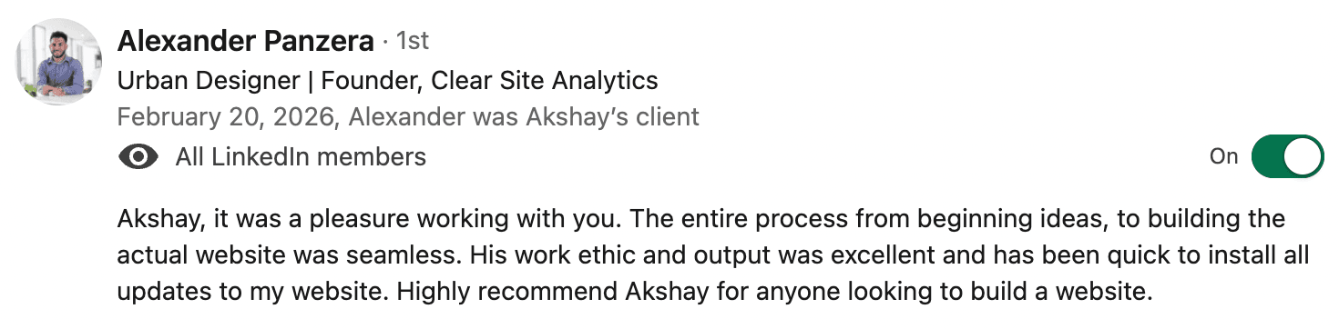 Client testimonial 8